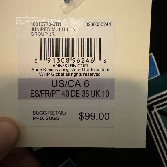 NWT Anne Klein V-neck Wrap Patterned Wrap Dress - Picture 3 of 3